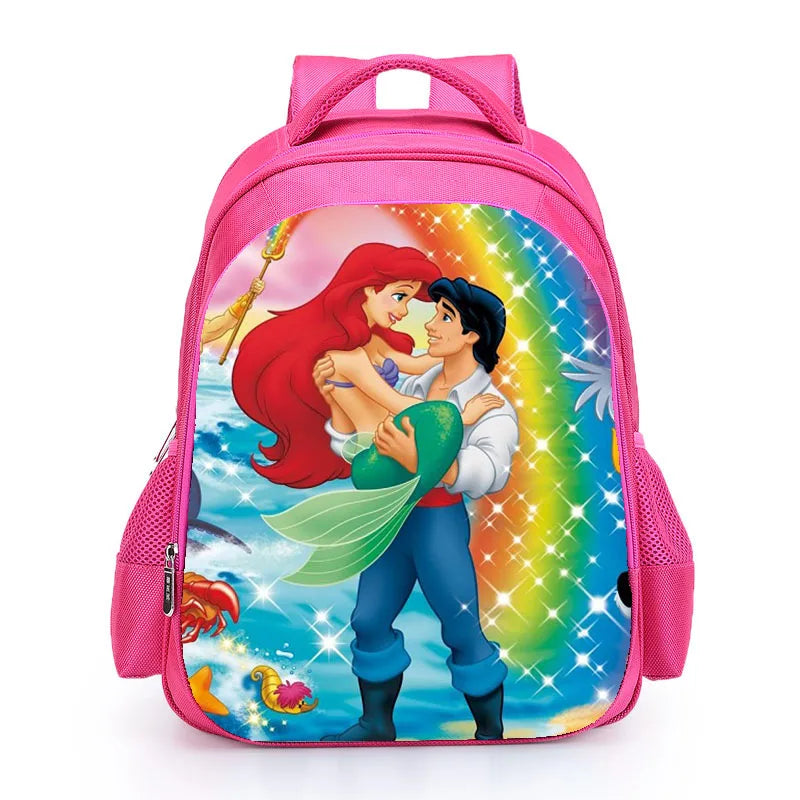 Little Mermaid Pink Princess Kids School Bag