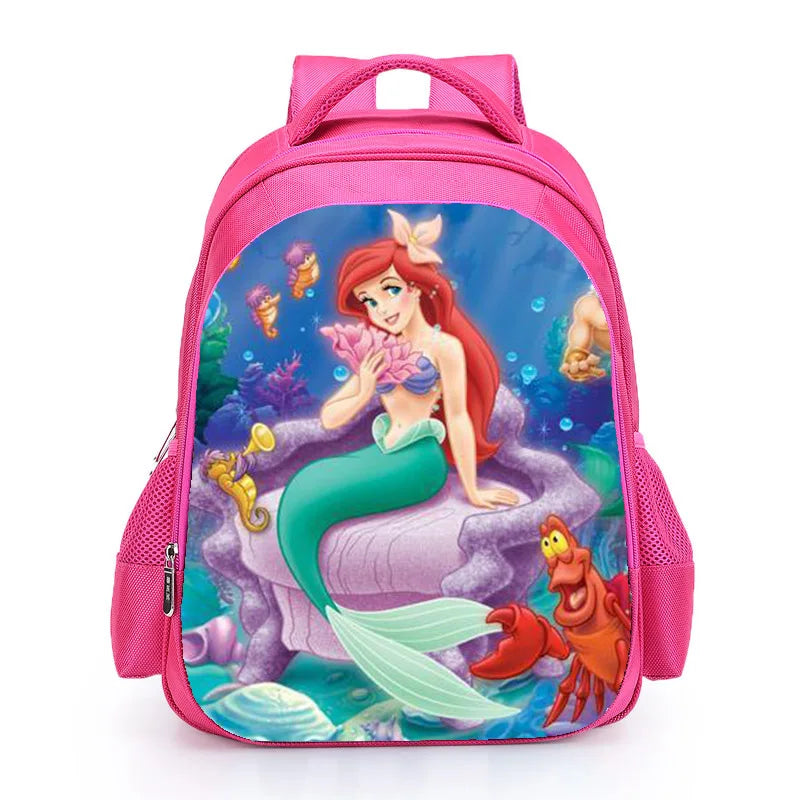 Pink Princess Little Mermaid Backpack for Girls