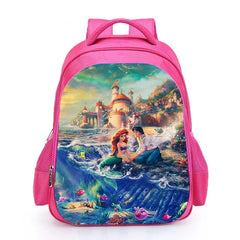 Pink Princess Little Mermaid Backpack for Girls