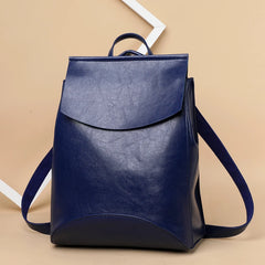 Girls Youth Leather School Backpack Shoulder Bag