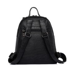 PU Women Backpack High Soft Leather School Bags For Girls