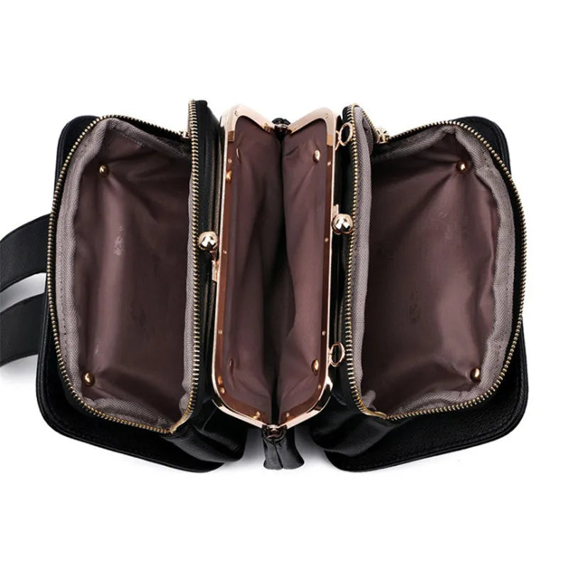 Women's Shoulder Bag Metal Buckle Chain Handbag Clutch