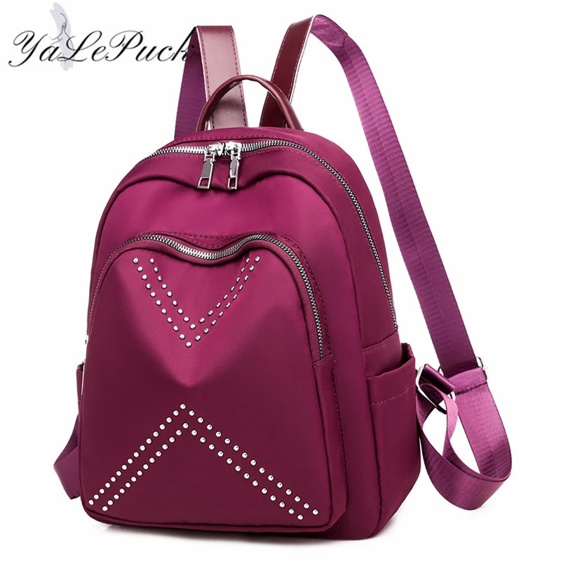 Waterproof Women's Shoulder Bag School Backpack for Teenage Girls