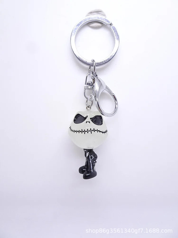 Anime Pumpkin King Jack Pendant Keychain Car Key Ring Mobile Phone Bag
