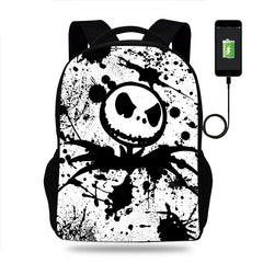 Nightmare Before Christmas Backpack Kids School Bag 3D Prints with USB