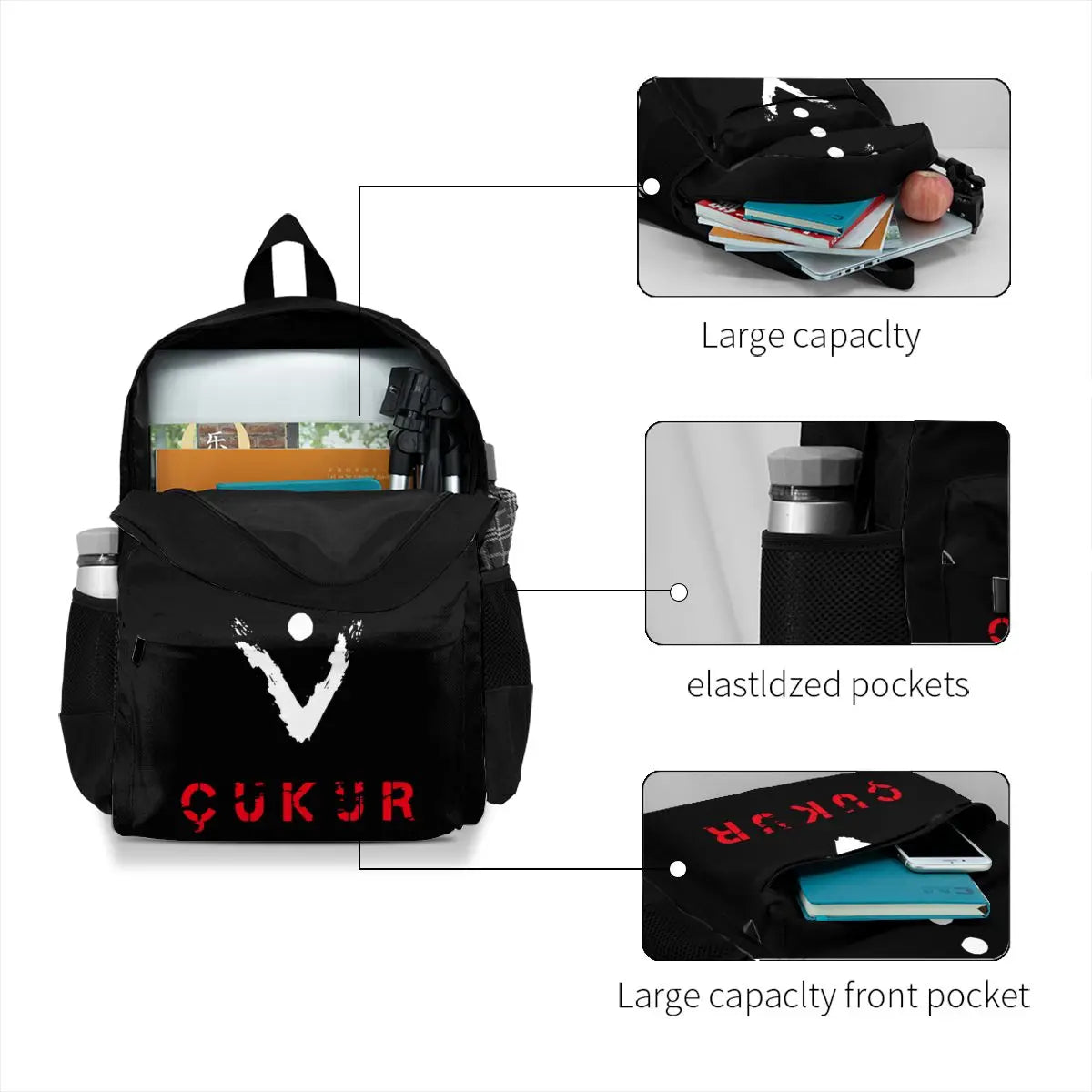 The Pit Large Capacity Backpack Bookbag Style Sports Bag