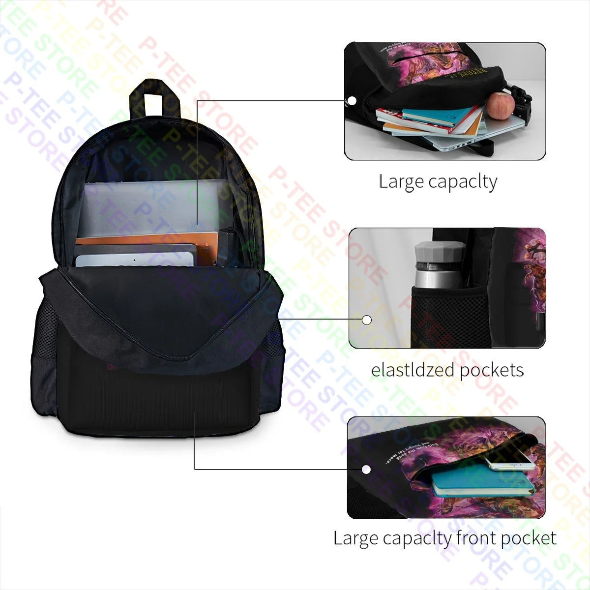 Living Dead Poster Large Capacity Backpack Gym Schoolbag