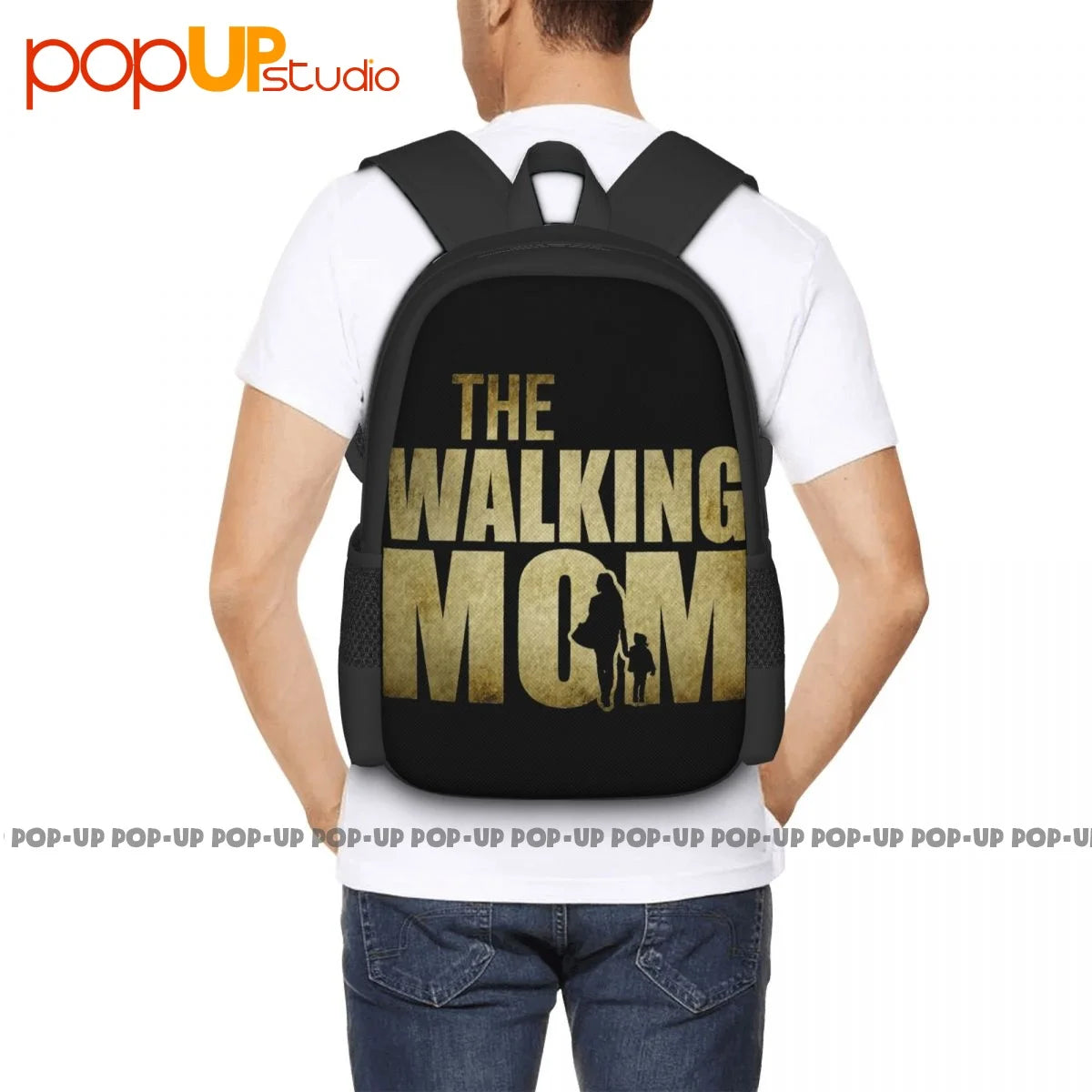 The Walking Mom Mother & Daughter Family Backpack Gym Tote Bag