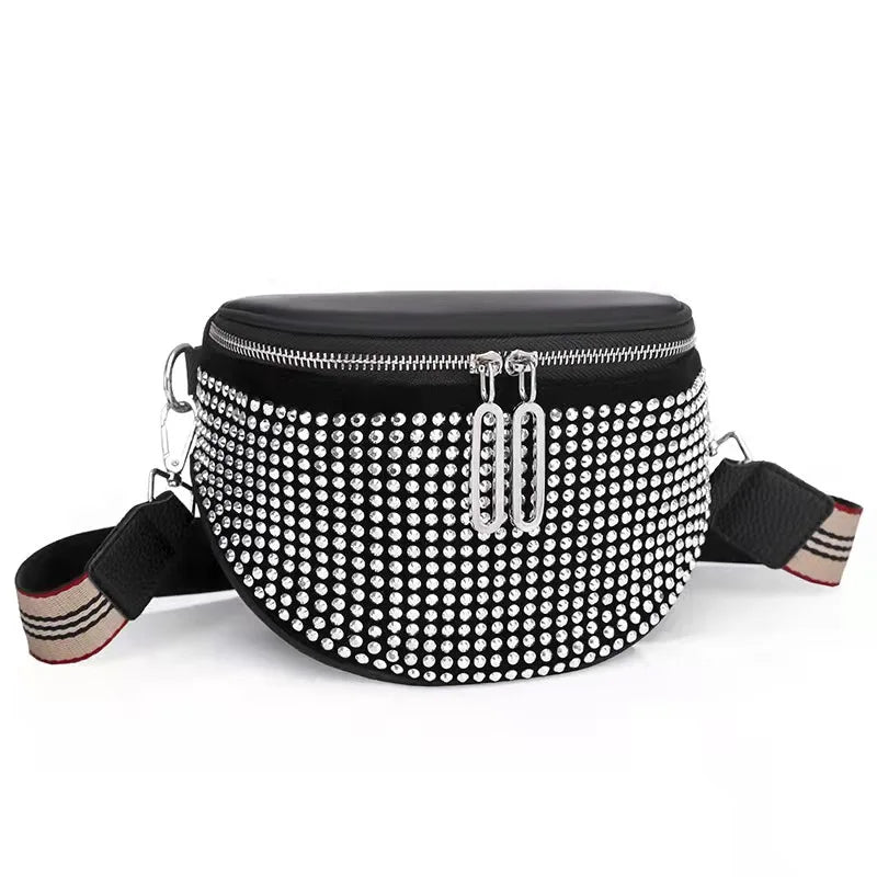 Rhinestone Western One-Shoulder Diagonal Bag