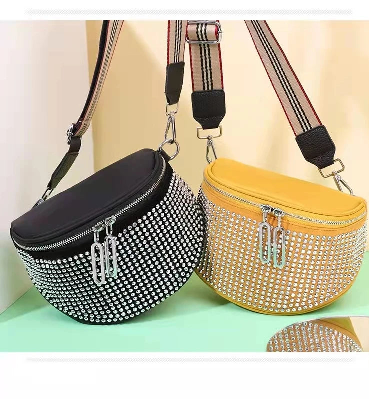 Rhinestone Western One-Shoulder Diagonal Bag