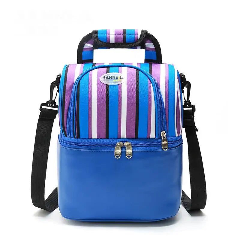 Thermal Double Layer Lunch Bags for Kids Food Picnic Cooler Bags