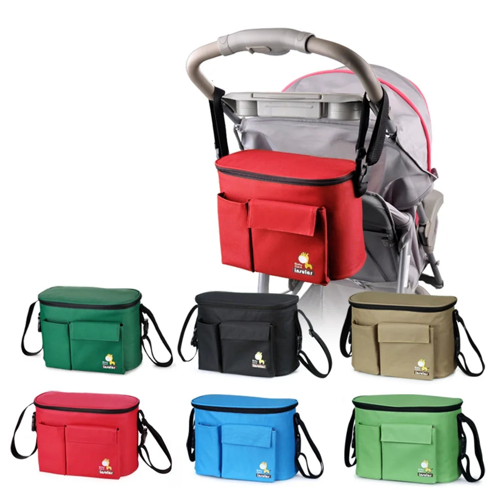 Insulated Baby Diaper Bag Stroller Waterproof Nappy Changing Mommy Bag