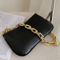Thick Chain Shoulder Bag Minimalist Women Bag Handbags Small Clutches Vintage Ho