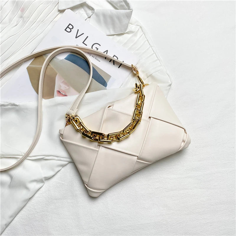 Thick Chain Handbag Bag Women's Bag Single Shoulder Small Square Bag