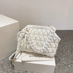 Thick Chain Bag Women Spring Purse And Handbags Small PU Leather Shoulder Bags C