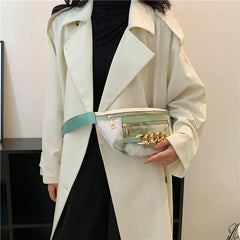 Thick Chain Women's Waist Bag Fanny Pack Crossbody Chest Bag