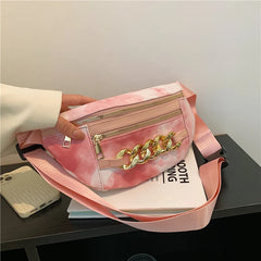 Thick Chain Women's Waist Bag Fanny Pack Crossbody Chest Bag