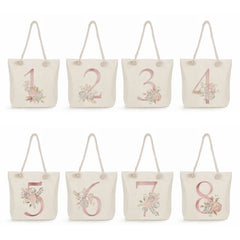 Thick Rope Shoulder Bag Floral Print Handbag Casual Totebag Women Travel Bag