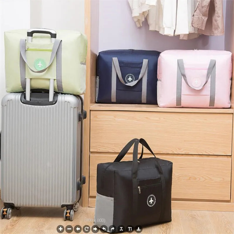 Foldable Travel Bag Luggage Zipper Storage Pouch Organizer Case Airplane Handbag