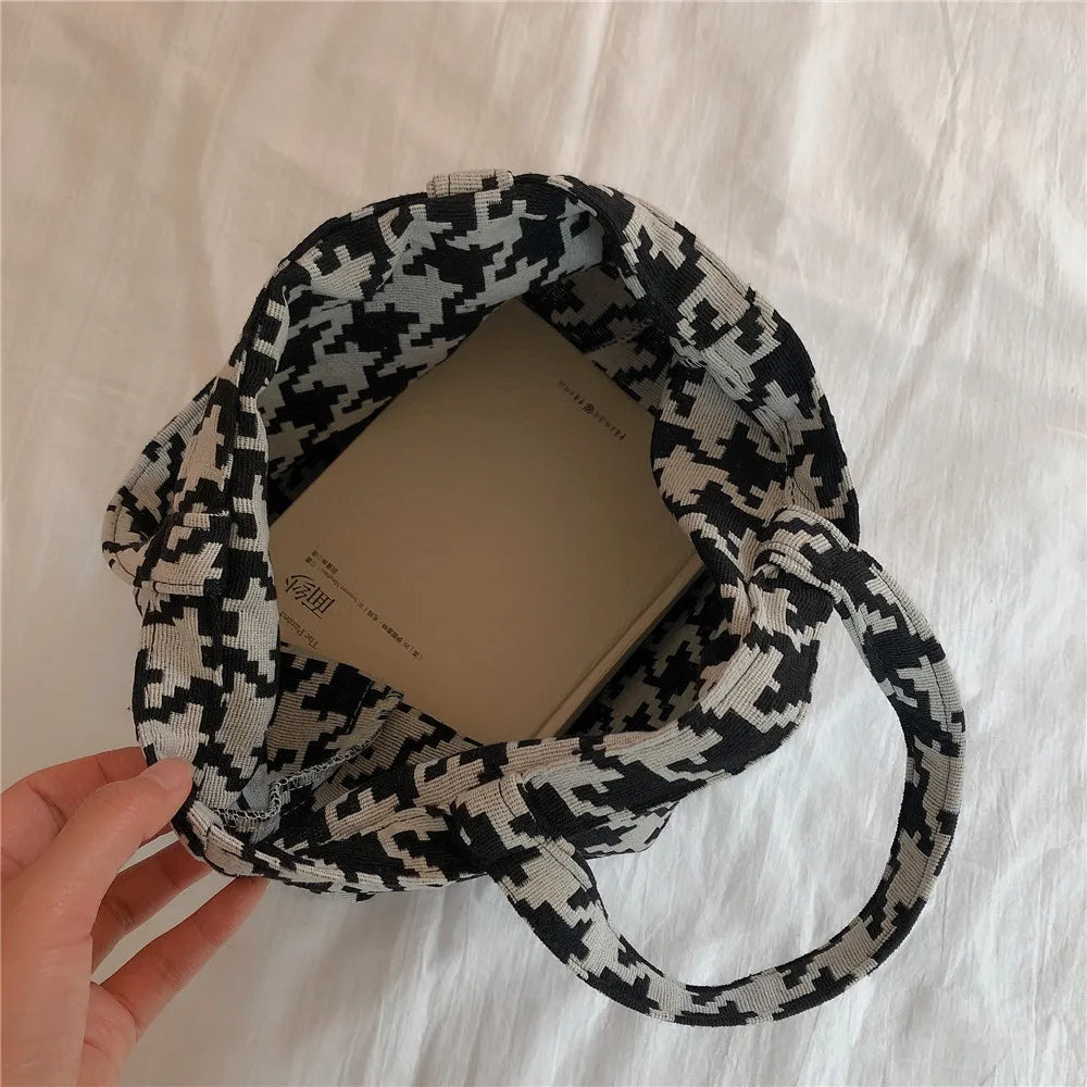 Thousand Bird Pattern Eco Bag Women's Shopper Bag With Flowers
