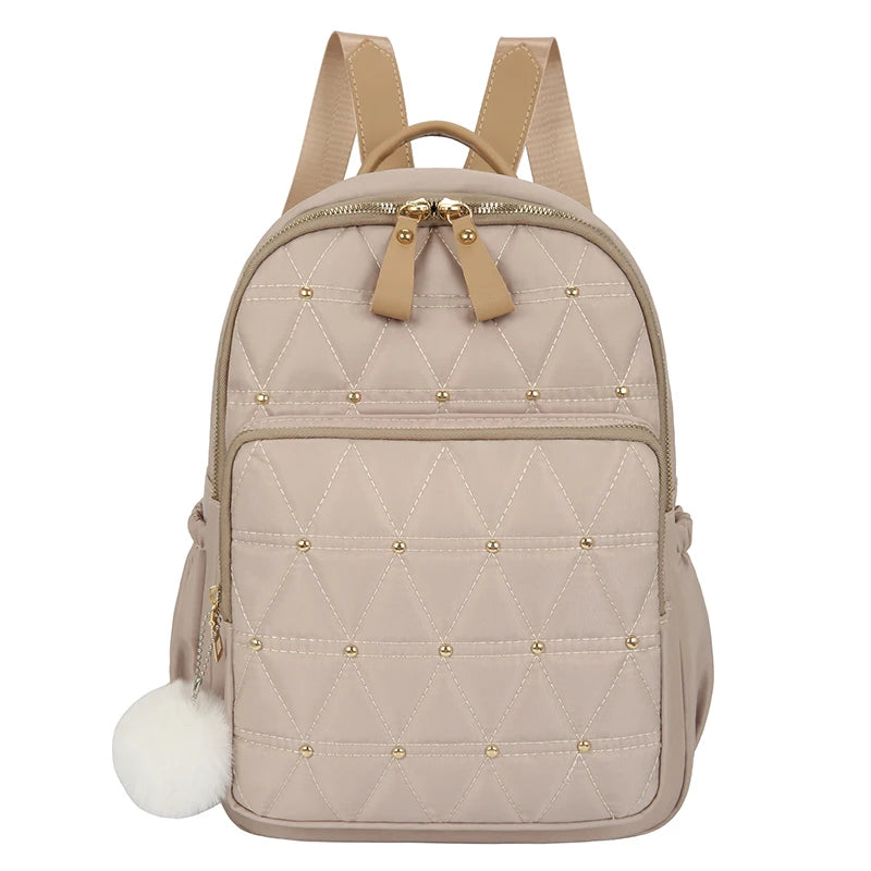 Women Nylon Backpack Anti Theft Travel Bag Lady Waterproof Rucksack