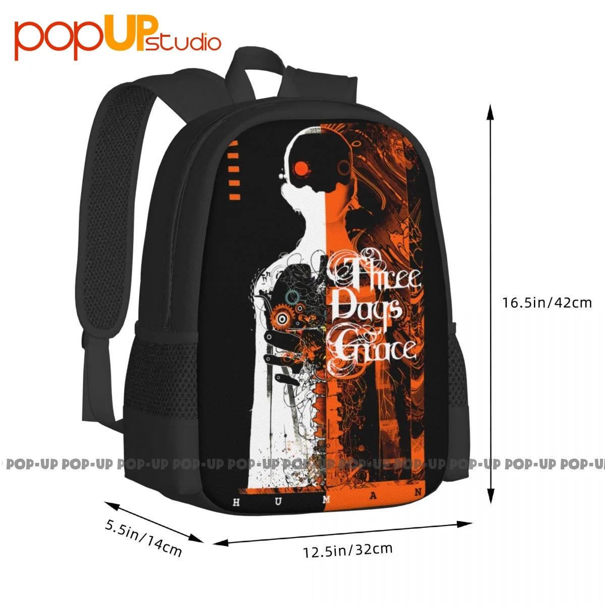 Three Days Grace Humannew Band Merch Backpack Large Capacity Vintage Art Print