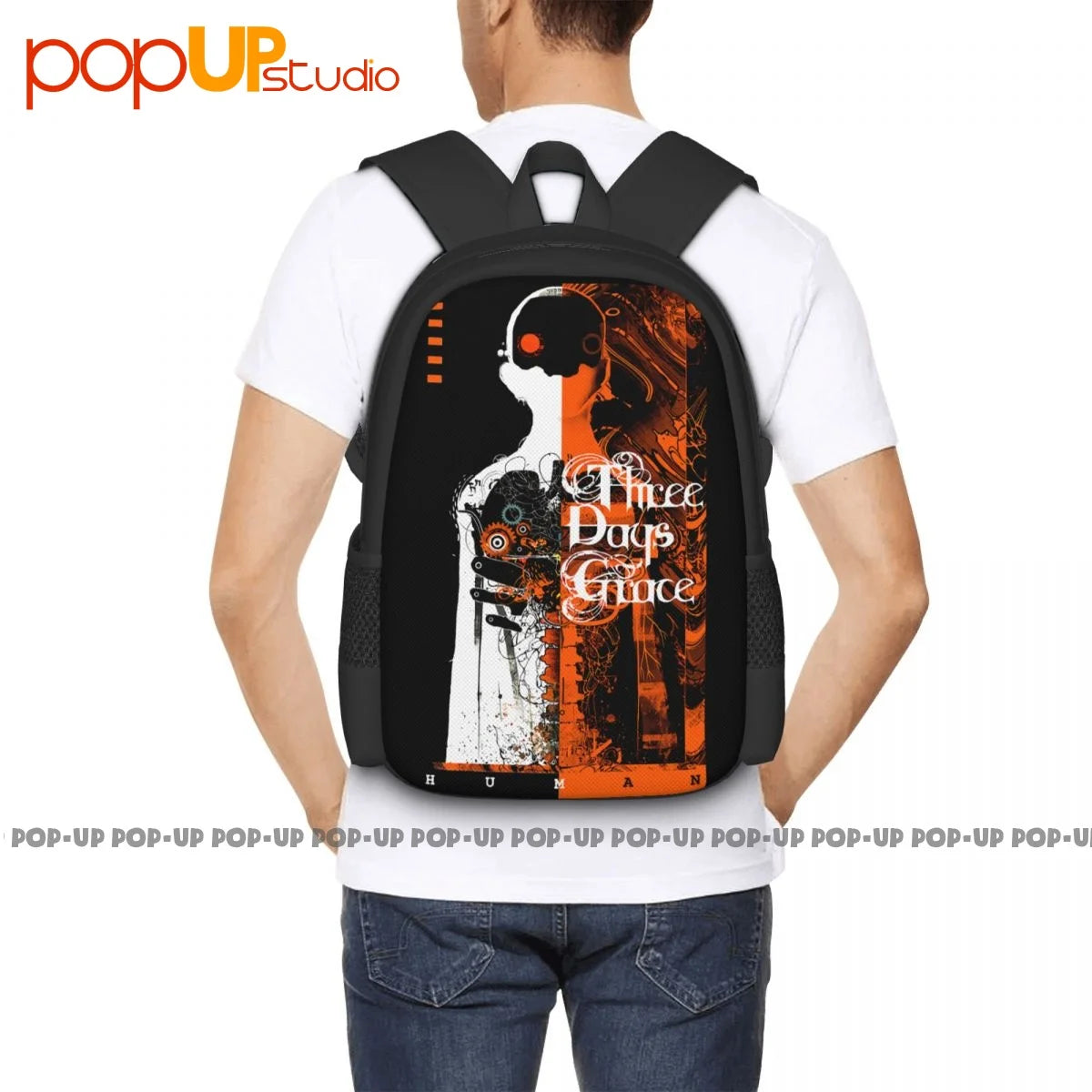 Three Days Grace Humannew Band Merch Backpack Large Capacity Vintage Art Print