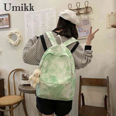 Tie Dye School Backpacks Large Capacity Gradient College Backpacks