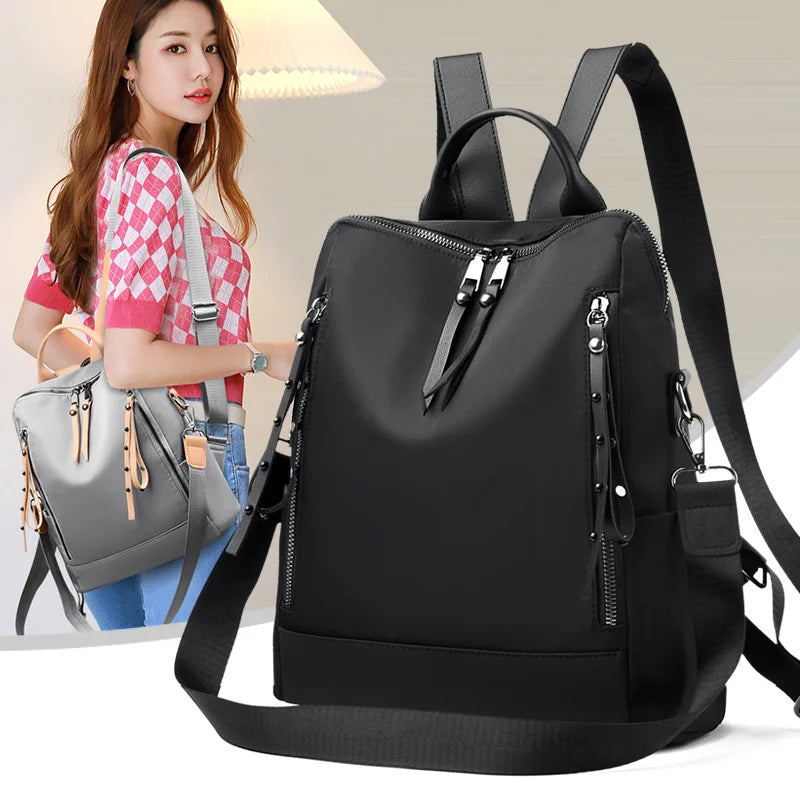 Tilorraine Women's Double Shoulder Bag Waterproof Travel Backpack