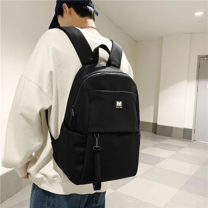Nylon Cloth Backpack for Women High Storage Books Travel Backpack