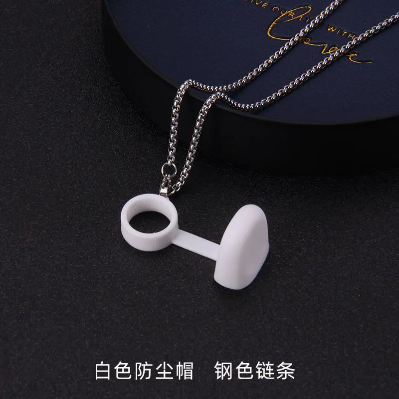 Portable Tobacco Pipe Holder with Flute Pendant Charm Necklace