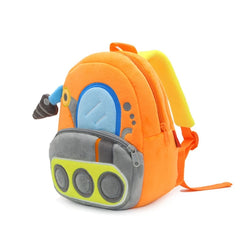 Engineering Vehicle Toddler Backpack Plush Preschool Bag
