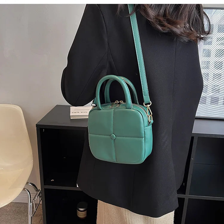 Tofu Plaid Women's Shoulder Bag Handbag