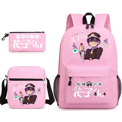 Toilet-Bound Hanako 3-Piece School Bag Set Large Capacity Leisure Backpack