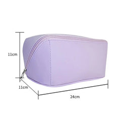 Matte Waterproof Large Capacity Faux Leather Toiletry Bag