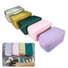 Matte Waterproof Large Capacity Faux Leather Toiletry Bag
