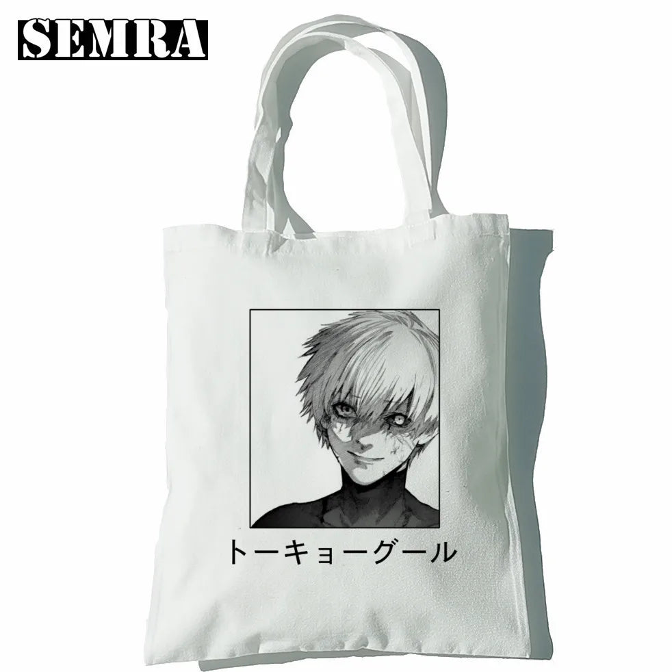 Tokyo Ghoul Women Canvas Bag Japanese Gothic Harajuku Hip-hop Shoulder Bag