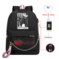 Tokyo Revengers Valhalla Chifuyu Matsuno School Backpack with USB Charging