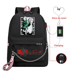 Tokyo Revengers Valhalla Chifuyu Matsuno School Backpack with USB Charging