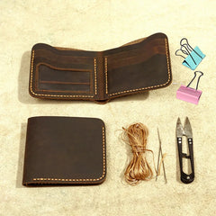 Top Leather Men's Wallet Retro Wallet for Men Durable Real Leather Purse