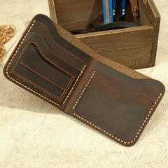 Top Leather Men's Wallet Retro Wallet for Men Durable Real Leather Purse
