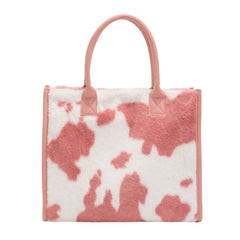 Leopard Print PU Leather Handbag, Small Women Top-Handle Bag