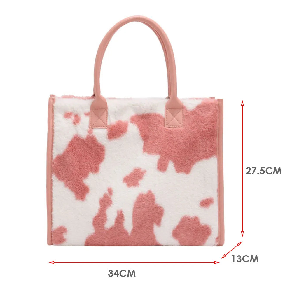 Leopard Print PU Leather Handbag, Small Women Top-Handle Bag
