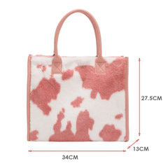 Leopard Print PU Leather Handbag, Small Women Top-Handle Bag