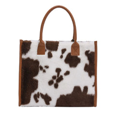 Leopard Print PU Leather Handbag, Small Women Top-Handle Bag