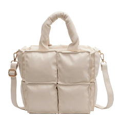 Small Leather Top Handle Tote Bag for Women