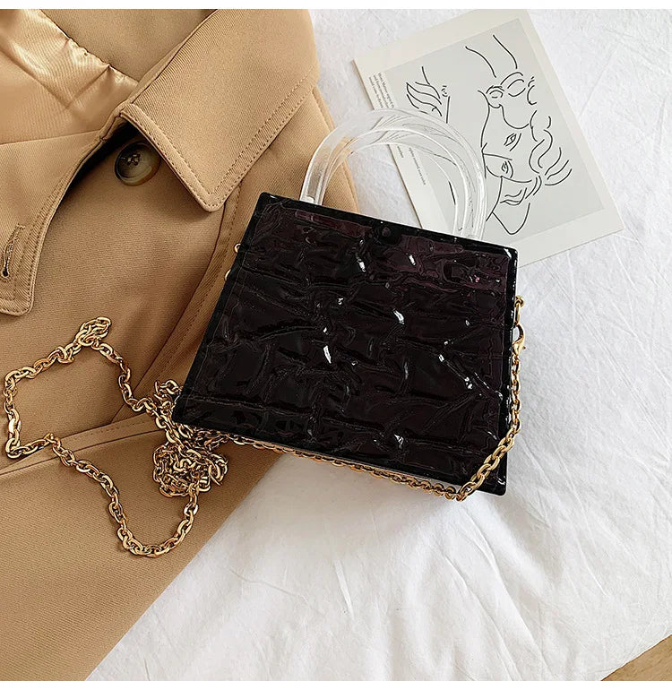 Transparent Small Phone Bag Chain Handbag Lipstick Messenger