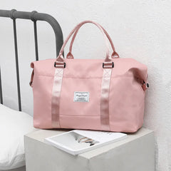 Oxford Pink Travel Handbag Carry on Luggage Shoulder Bags Men Duffle Bag Women T