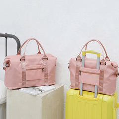 Oxford Pink Travel Handbag Carry on Luggage Shoulder Bags Men Duffle Bag Women T