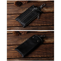Leather Male Key Holder Organizer Keychain Purse Bag Keys Case